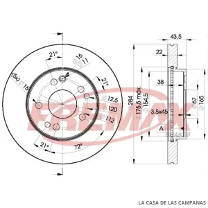 BD7200 DISCO DE FRENO DELANTERO