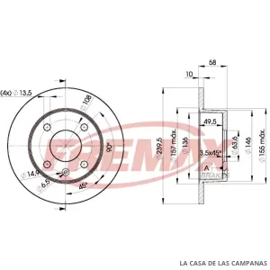 BD7291 DISCO DE FRENO DELANTERO