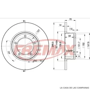 BD7329 DISCO DE FRENO DELANTERO