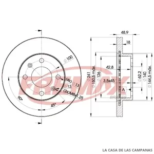 BD7500 DISCO DE FRENO DELANTERO
