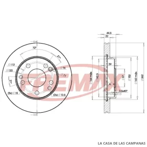 BD7560 DISCO DE FRENO DELANTERO