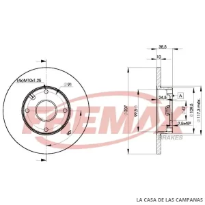 BD7702 DISCO DE FRENO DELANTERO