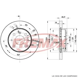 BD7704 DISCO DE FRENO DELANTERO