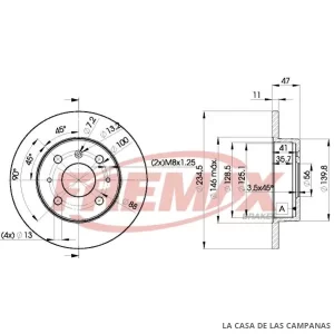 BD7722 DISCO DE FRENO DELANTERO