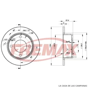 BD7811 DISCO DE FRENO TRASERO