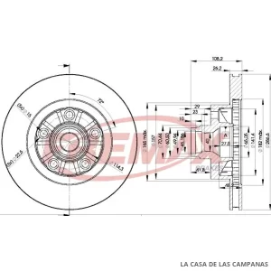 BD7923 DISCO DE FRENO DELANTERO