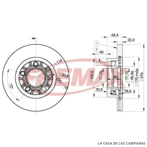 BD7924 DISCO DE FRENO DELANTERO