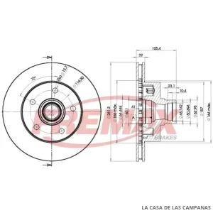 BD7927 DISCO DE FRENO DELANTERO