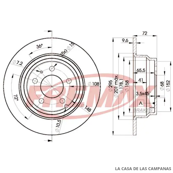 BD7940 DISCO DE FRENO TRASERO
