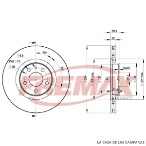 BD7948 DISCO DE FRENO DELANTERO