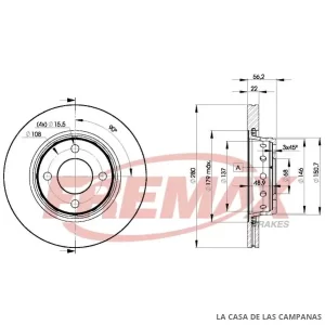 BD8011 DISCO DE FRENO DELANTERO
