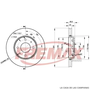 BD8027 DISCO DE FRENO DELANTERO