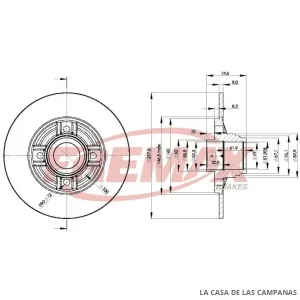 BD8078 DISCO DE FRENO TRASERO