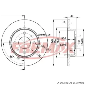 BD8120 DISCO DE FRENO DELANTERO