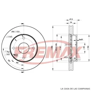 BD8338 DISCO DE FRENO DELANTERO