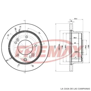 BD8411 DISCO DE FRENO TRASERO