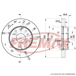 BD8673 DISCO DE FRENO DELANTERO