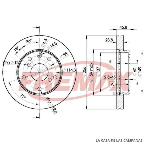BD8673 DISCO DE FRENO DELANTERO