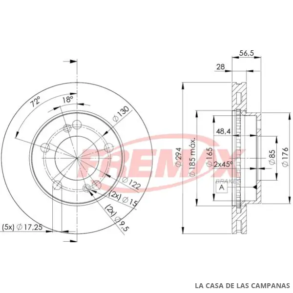 BD8674 DISCO DE FRENO DELANTERO