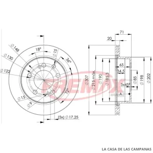 BD8675 DISCO DE FRENO TRASERO