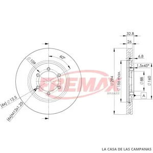 BD8678 DISCO DE FRENO DELANTERO