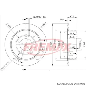 BD8680 DISCO DE FRENO TRASERO