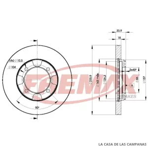 BD8735 DISCO DE FRENO DELANTERO