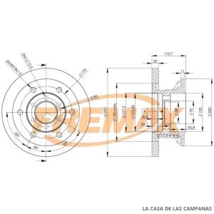 BD8772 DISCO DE FRENO DELANTERO