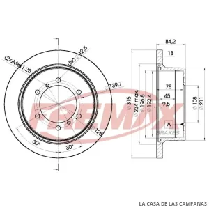 BD8797 DISCO DE FRENO TRASERO