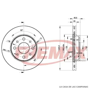 BD8929 DISCO DE FRENO DELANTERO