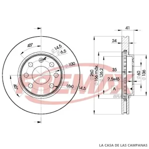 BD9000 DISCO DE FRENO DELANTERO