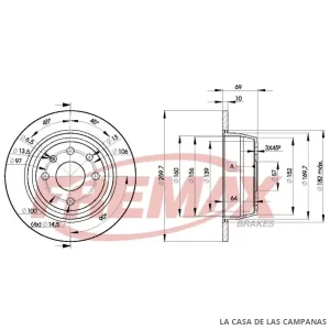 BD9041 DISCO DE FRENO TRASERO