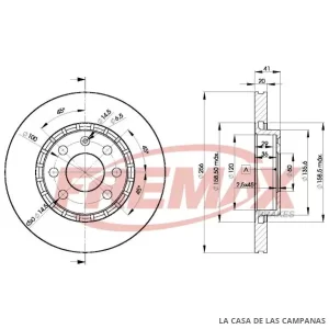 BD9046 DISCO DE FRENO DELANTERO
