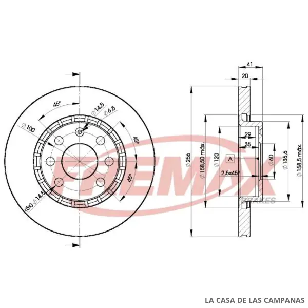 BD9046 DISCO DE FRENO DELANTERO
