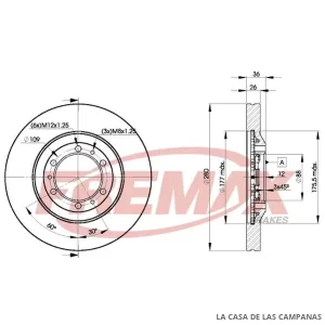 BD9050 DISCO DE FRENO DELANTERO