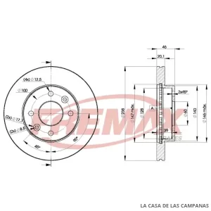 BD9109 DISCO DE FRENO DELANTERO