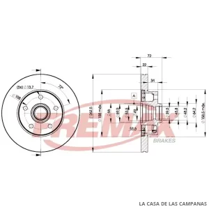 BD9156 DISCO DE FRENO DELANTERO