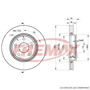 BD9269 DISCO DE FRENO DELANTERO