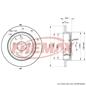BD9275 DISCO DE FRENO TRASERO