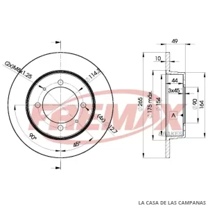 BD9283 DISCO DE FRENO TRASERO