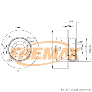 BD9427 DISCO DE FRENO DELANTERO