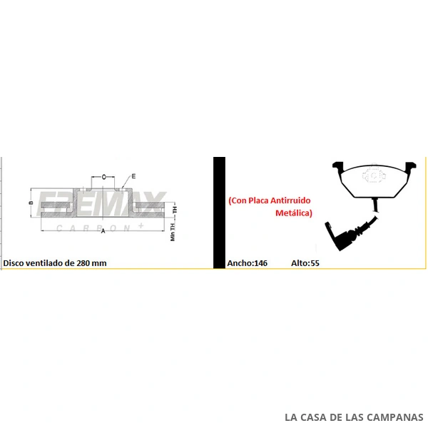 BDKIT28FF KIT DE FRENO DELANTERO