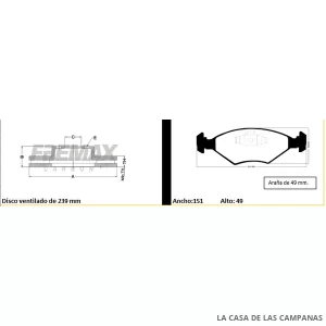BDKIT30FF KIT DE FRENO DELANTERO