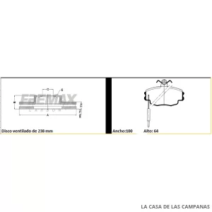 BDKIT34FF KIT DE FRENO DELANTERO