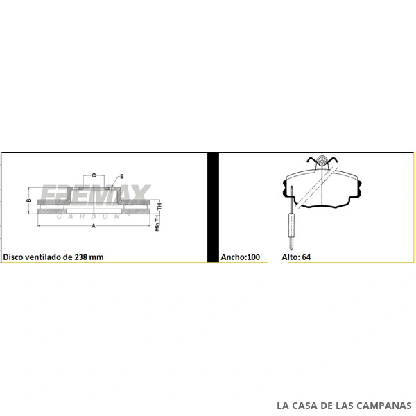 BDKIT34FF KIT DE FRENO DELANTERO