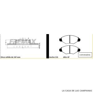 BDKIT37FF KIT DE FRENO DELANTERO