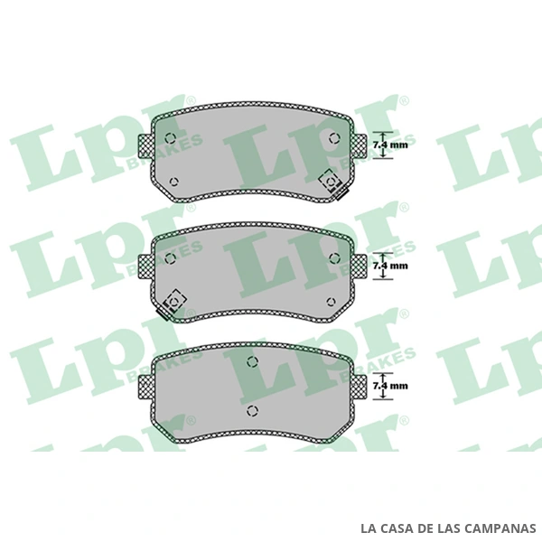 LPR05P1411 PASTILLAS DE FRENO TRASERO