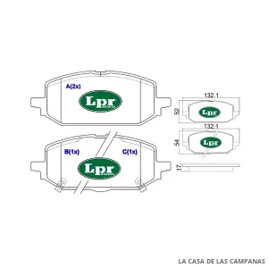 LPR05P5353 PASTILLAS DE FRENO DELANTERO