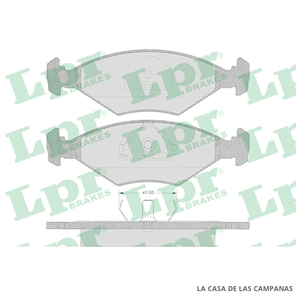 LPR05P632 PASTILLAS DE FRENO DELANTERO