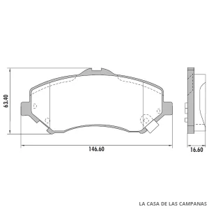 PD-1026 PASTILLAS DE FRENO DELANTERO